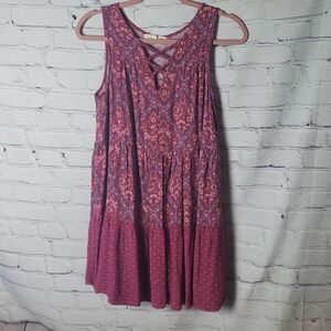 Rewind Maroon Floral Dress